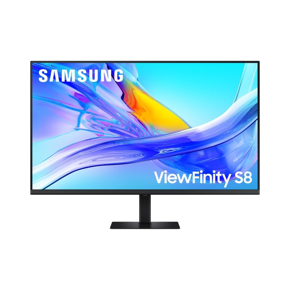 Samsung Monitor HRM ViewFinity S8 (S37D800UAU), Flat, 37'', 3840x2160 (UHD 4K), HDR10, 60Hz, 5ms, HDMI, DP, Ingresso Audio, PIP, PBP, Easy Setup Stand