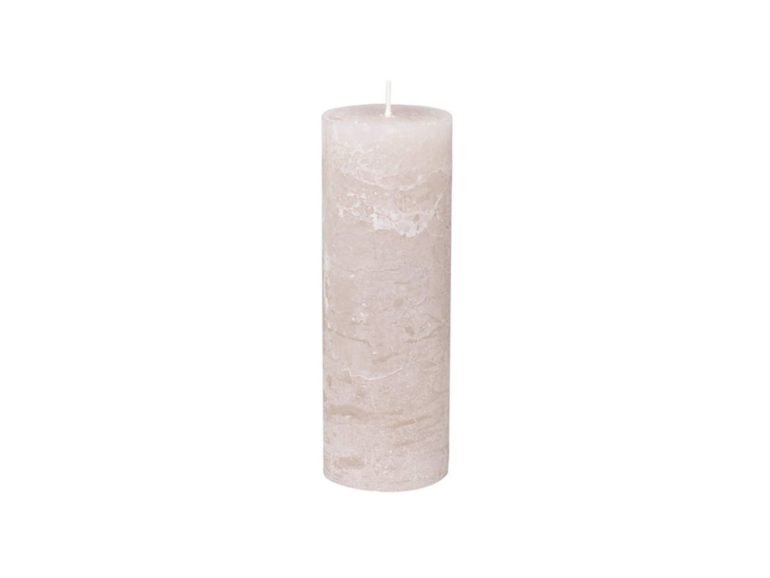 Chic Antique Macon Rustic Pillar Candle in Various Sizes 100% Paraffin Long Burning Time (Rose, 20 x 7 cm) — image 1