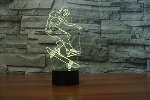 WUHUHAI 3D Lamp Illusion Night Light, Touch Button 3D Optical Illusion Table Desk Lamp with 7 Color Light