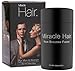 Miracle Hair PREMIUM All Natural Hair Building Fibers for Instantly Thicker Looking Hair! (10g) 75-Day Supply: BLACK
