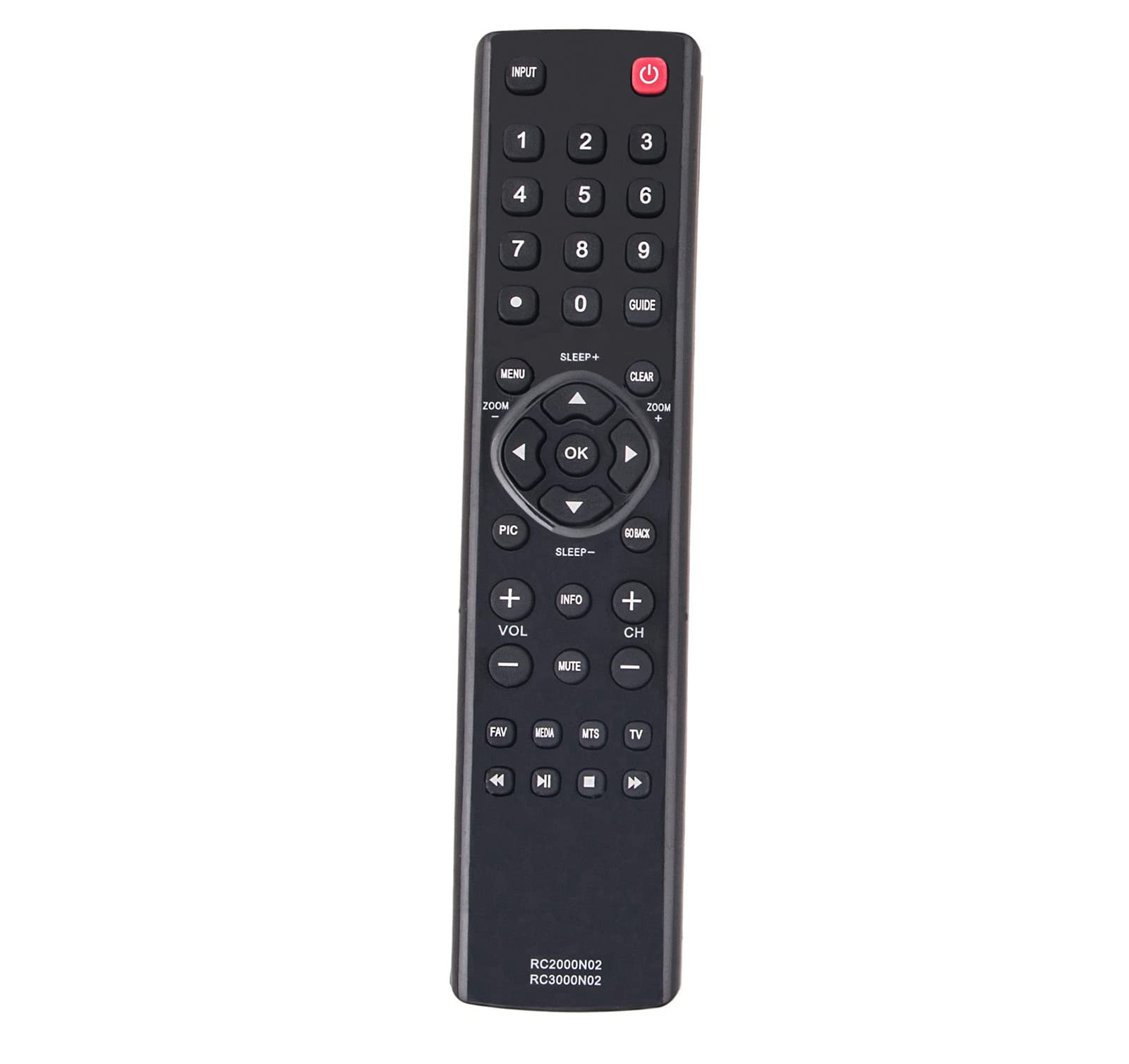 VINABTY Replacement Remote Control Fit for TCL TV RC2000N02 RC3000N02