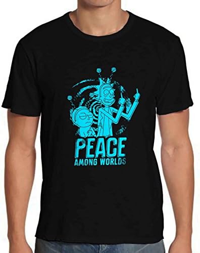 Rick And Morty Peace Among Worlds Shirt For Tshirt Men - Black 3XL SQ
