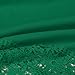 PHOTNO Fashion lace chiffon blouse long sleeve shirt women loose cotton tops t shirts S-XXXXXL (L, Green)