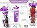 Live Infinitely 32oz Fruit Infusing Water Bottle - Water Infuser Bottle & Insulating Sleeve & Recipe eBook Industry's First Full-Length Infusion Rod - Water Intake Tracker (Purple)