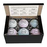 Bath Bombs Fizzies Natural & Lush - Double the Normal Size-Six 4.5 oz Bath Bombs - Turn Your Bath into the Ultimate Spa Treatment Made with Argan Oil & Organic Coconut Oil for Silky Soft Skin (6 Pack)