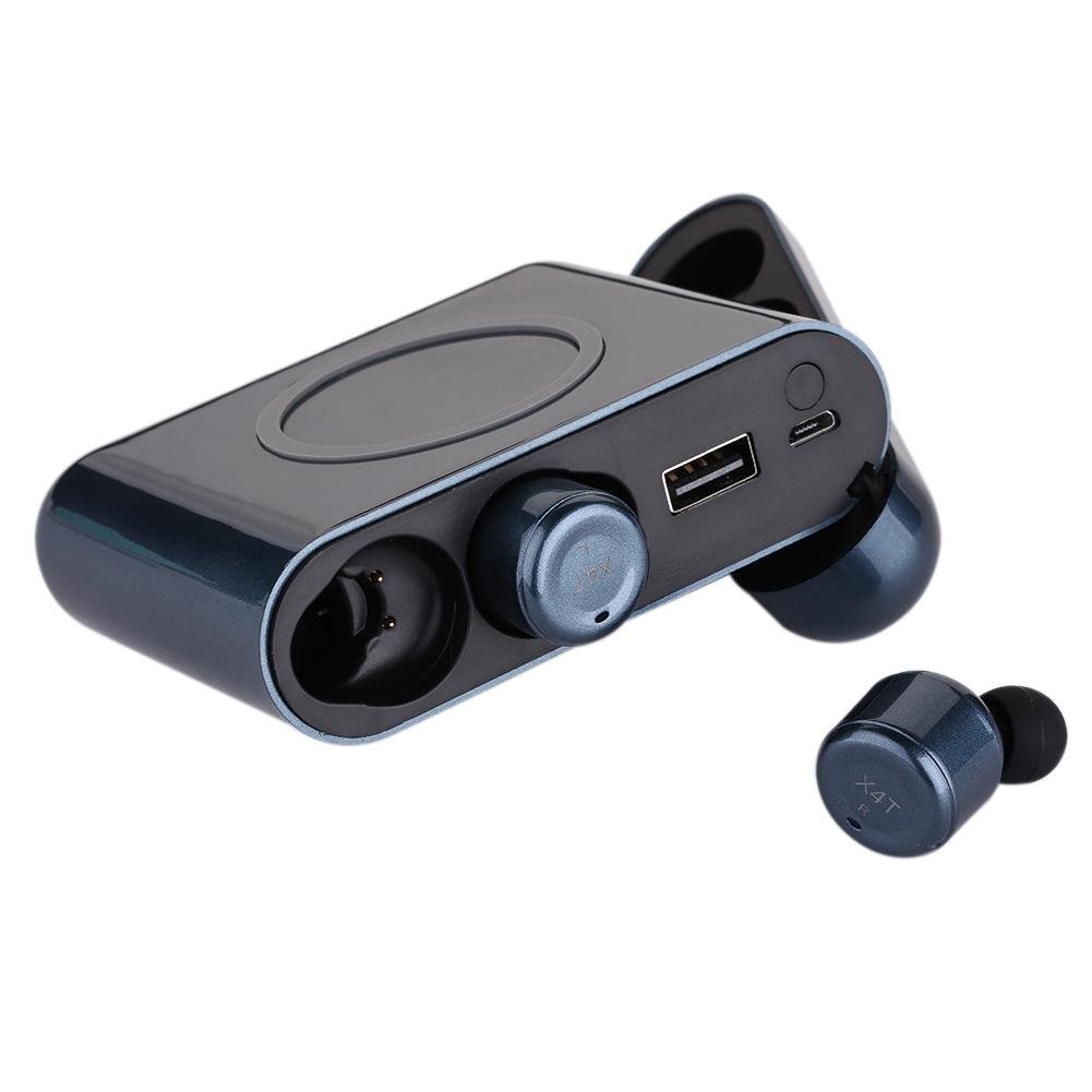 Bluetooth Headphones Wireless Earphones with Magnetic 5200mAh USB Power Bank Wireless Charging Case, Sensitive Touch Control Wireless Earbuds, In-Ear Stereo Headset for Samsung/ iPhone/ Android/ IOS (blue)