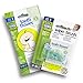 Brilliant Wipe N Brush -2 Silicone Toothbrushes and 30 ct. Tooth Tissues - Xylitol Dental Wipe, Infants Mouth Cleaner, 4-16 Months Old, Infant Oral Cleaning Products, Baby Registry Must Haves, Green