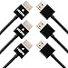 PERLESMITH Ultra Slim HDMI Cable 10 Feet – 3 Pack High Speed HDMI Cables - with Ethernet, Audio Return, 1080p - For HD TV, DVD Blu-ray Players, XBox one, Xbox 360, Apple TV, Computer, PS3, PS4