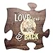 P. Graham Dunn Love You to The Moon & Back 12 x 12 inch Wood Puzzle Piece Wall Sign Plaque