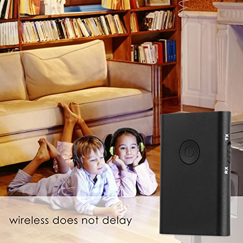 Bluetooth Transmitter / Receiver aptX Low Latency, 2-in-1 Wireless 3.5mm Audio Adapter for TV Home Car Stereo System