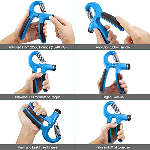 Hand Grip Strengthener Adjustable Resistance 22-88 Lbs Non-slip Hand Exerciser Grip for Athletes Pianists Kids - Thumbnail 4