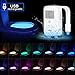 Rechargeable 16-Color Motion Sensor Toilet Bowl Night Light - Funny Birthday Gifts Idea for Dad, Mom, Men, Women & Kids - Christmas Stocking Stuffers - Cool Fun Gadget, Gag Present by I-Pure (1pack)
