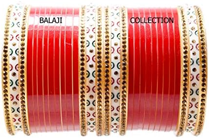Balaji CollectionLimited Edition Red Bridal Punjabi Chuda/Chura Available at Very Cheapest Price for Womens & Girls