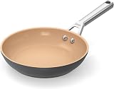 Ninja Extended Life Ceramic Frying Pan 20cm Non-Stick Induction Terracotta Grey