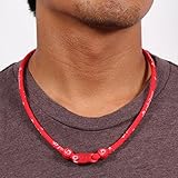 Phiten Classic Necklace, Red, 22