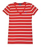 Ralph Lauren Sport Women Striped V-neck Pony Logo T-shirt