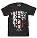 Tee Luv Men's Ford Mustang Americana Shirt - Ford American Flag Car Logo Shirt, Black, XXL