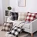 Buffalo Check Plaid Throw Pillow Covers Set of 2, Farmhouse Square Decorative Pillow Cushion Covers for Sofa Couch Living Room Sofa Outdoor Indoor,Black and White,18 x 18 Inches