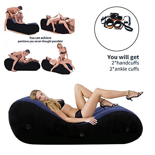 LITI S-M Inflatable Multifunctional Sofa Relax Chair-Bed Sofa with Handcuffs and Leg Covers-Portable Magic Mat Ramp Human Pillow Inflatable Furniture-CGLFMLSY