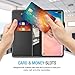 Maxboost Galaxy S10 Plus Case mWallet Series Designed for Samsung Galaxy S10 Plus [Stand Feature] [PowerShare Friendly] Galaxy S10+ Case Card Wallet (Black) w/Card Slot Side Pocket Magnetic Closure