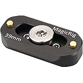 MAGICRIG Quick Release NATO Rail(Length 39mm, Thickness 8mm) with 3/8'' Screw Locating Pin for ARRI, NATO Handle, Camera Cage