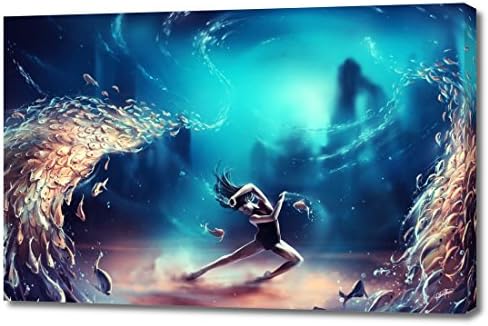 Curioos L_CA00173536_GW "Pisces-Dancing-Zodiac" Canvas Print, Large