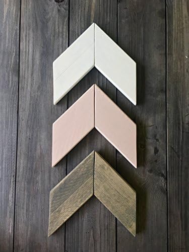 Wood Chevron Arrow Set - Dusty Rose Pink - Nursery Kids Room Wall Decor