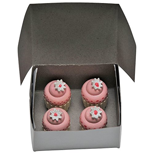 The Queen's Treasures Bakery Collection 4 Piece Mini Cupcakes with Authentic Bakery Box. Cupcakes Perfectly Sized for 18" American Girl Doll Furniture, Pastry Bake Shop & Play Food Accessories