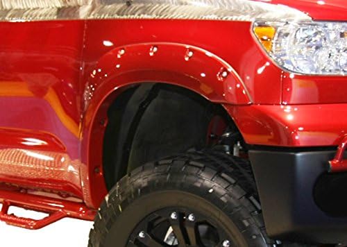 KING FENDER FLARES: Fits 2007-2013 Tundra - Pocket with Rivet Style 4 Piece Bolt-ON - Smooth Finish - PAINTABLE Flares NO Drill Design