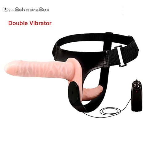 SchwarzSex Big Double Dildos Strapon Dildo Vibrator für Frauen vibrierender Bügel auf Double Dildos für Lesben Strapon Penis 