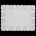 Juvale Rectangular Paper Placemats & Doilies for Dessert Trays - White 15.5 x 11.7 in 100 Pack - Disposable Placemats & Tea Party Decorations - Paper Doilies for Tables