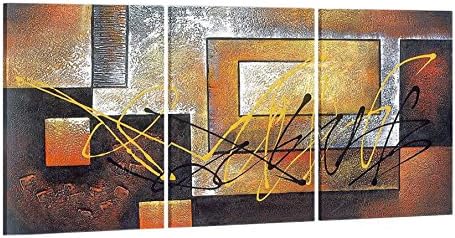 Very artistic Modern 3 Panel Stretched and Framed Giclee Canvas Prints Abstract Landscape Pictures Paintings on Canvas Wall Art Work Ready to Hang for Living Room Bedroom Kitchen Home Decorations