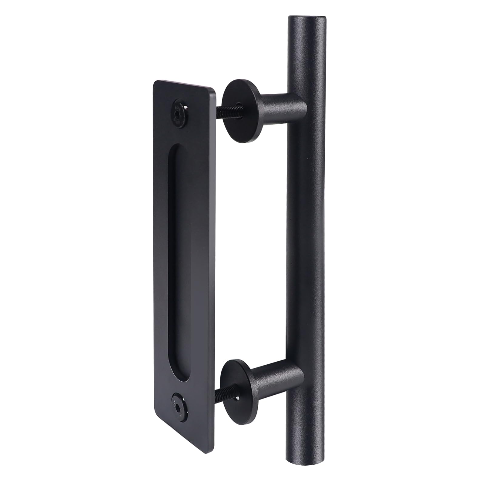 vocheer Sliding Door Handle,33cm Heavy Duty Barn Door Handle Stainless Pull Hardware Set Hardware Handle for Closet Home Black Door Handles