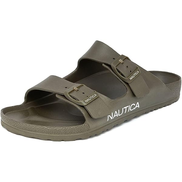 Amazon.com | Nautica Men's Double Buckle Slide-Comfort