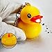 Chenkaiyang Yellow Rubber Duck Key Chain with LED Light and Sound Keychain Bag Ornaments