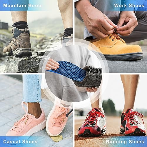 Walkhero Plantar Fasciitis Insoles, High Arch Support Orthotic Shoe Inserts, Relieve Foot Pain