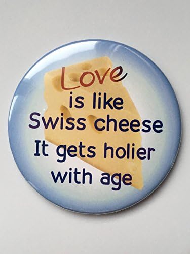 Humorous, Love Is Like Swiss Cheese 3" Magnet