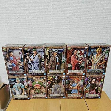 Amazon ワンピースフィギュア ワノ国 Grandline 全10種 ルフィ ゾロ ロー 錦えもん サンジ ウソ八 ナミ ホネ チョパ ロビン フィギュア ドール 通販