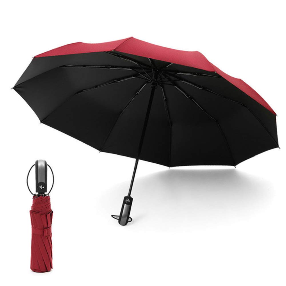 HYCOPROT Umbrella Strong Windproof Umbrellas for Women Men Automatic Compact Folding Travel Wind Proof with UV Block Coating and Portable Ergonomic Handle