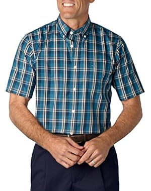Big & Tall Stain Defender Plaid Sport Shirt
