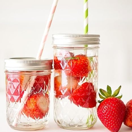 Amazon Co Jp メイソンジャー Ball Mason Jar ドリンクボトル クリスタルジェリー レギュラーマウス クリア Ms0070 ホーム キッチン