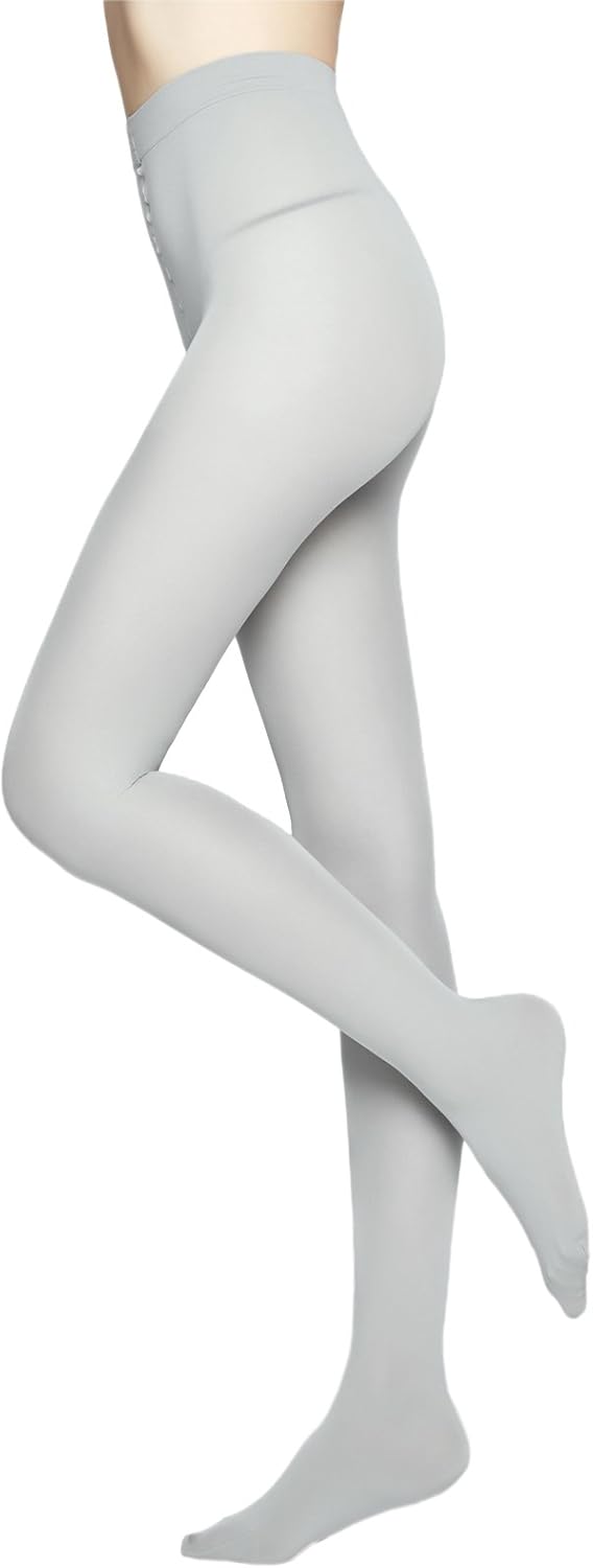Women's 80 Den Microfiber Soft Opaque Tights (White): Clothing