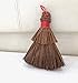 natufi Whisk Brush - Red tie, 100% Pine Handmade, 8 Inch, Easily Cleans Car Mats and Table Dinner