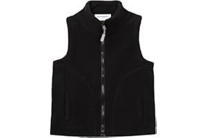 Mud Kingdom Boys Girls Polar Fleece Vest Jacket Ligntweight Plain Vest Full Zipper Sleeveless