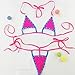 Womens Mini Halterneck Rhinestone Tie Sides Bikini G-String Lingerie Sets (Set 1)