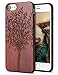 YFWOOD Compatible with Case iPhone 7 /8 , Real Wood Engraving Tree Soft Rubber Cushion Shock Absorption Flexible Anti-Scratch Bumper Protective for iPhone 8 Case