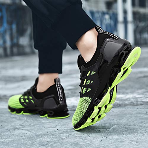 Couple Outdoor Shoes Mesh Breathable Wear Running Shoes Mens and Womens Wild Sneakers Shoes(Green,43)
