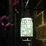 AceLife Jar Light LED Fairy String Lights Kit (Mason Jar & Handle Included) with Sea Green Mosaic Patterns for Kids Room, Courtyard, Camping, Party, Showcase Decor