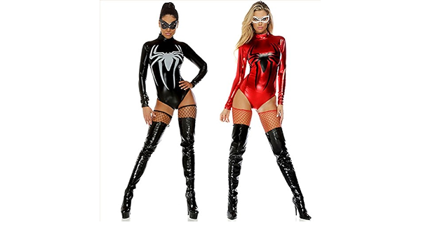 Amazon.com: MZQ Sexy Mujer Lencería Wet Look Patente Cuero Spiderman  Supermanjumpsuits Teddy Babydoll Bodysuit Club Disfraces : Ropa, Zapatos y  Joyería