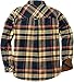 CQR CQ-HOF110-IDG_X-Large Men's Flannel Long Sleeved Button-Up Plaid 100% Cotton Brushed Shirt HOF110